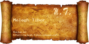 Melegh Tibor névjegykártya